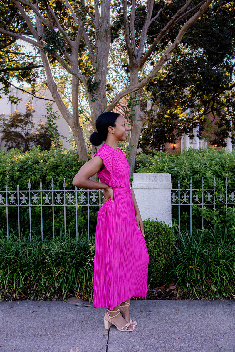 Positano Dress in Fuchsia