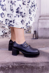 Sarah platform loafer in black