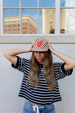 Relaxed fit navy striped t-shirt for women