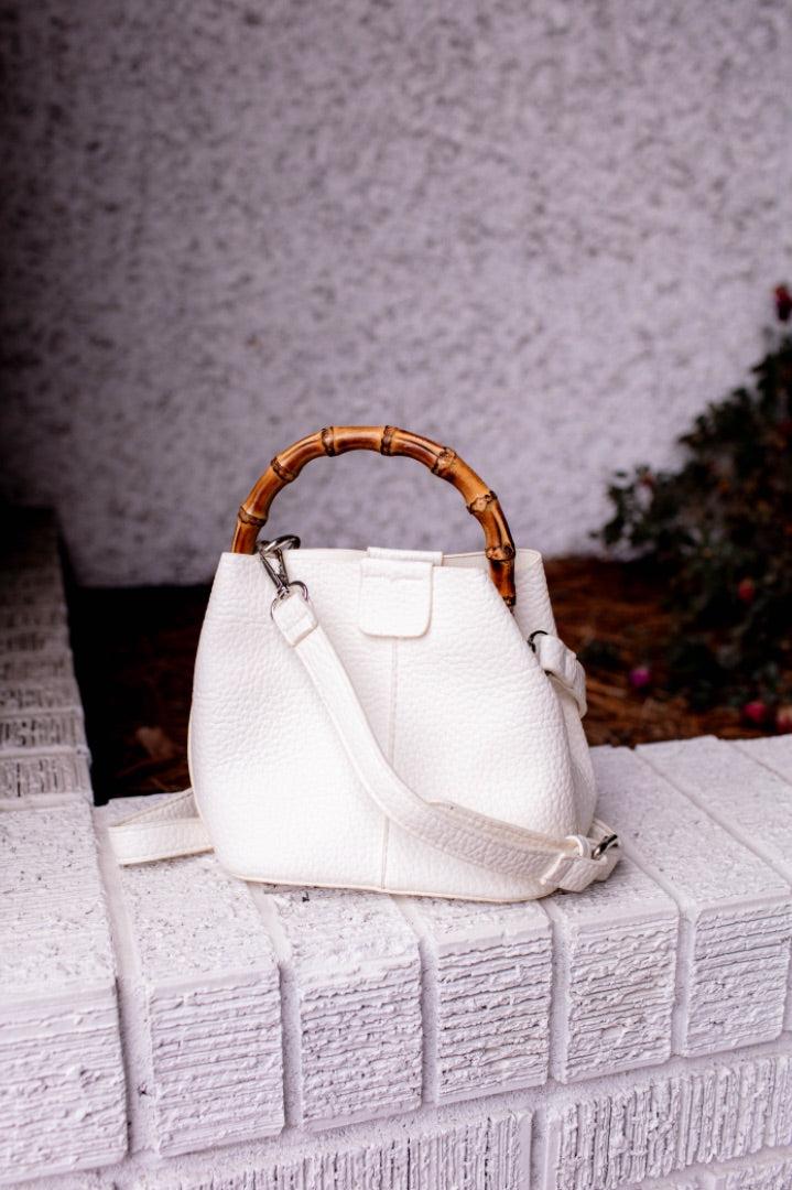 Lyla Handbag in Pearl White