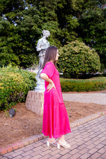 Audrey Dress in Fuchsia