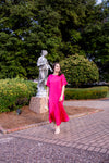 Audrey Dress in Fuchsia