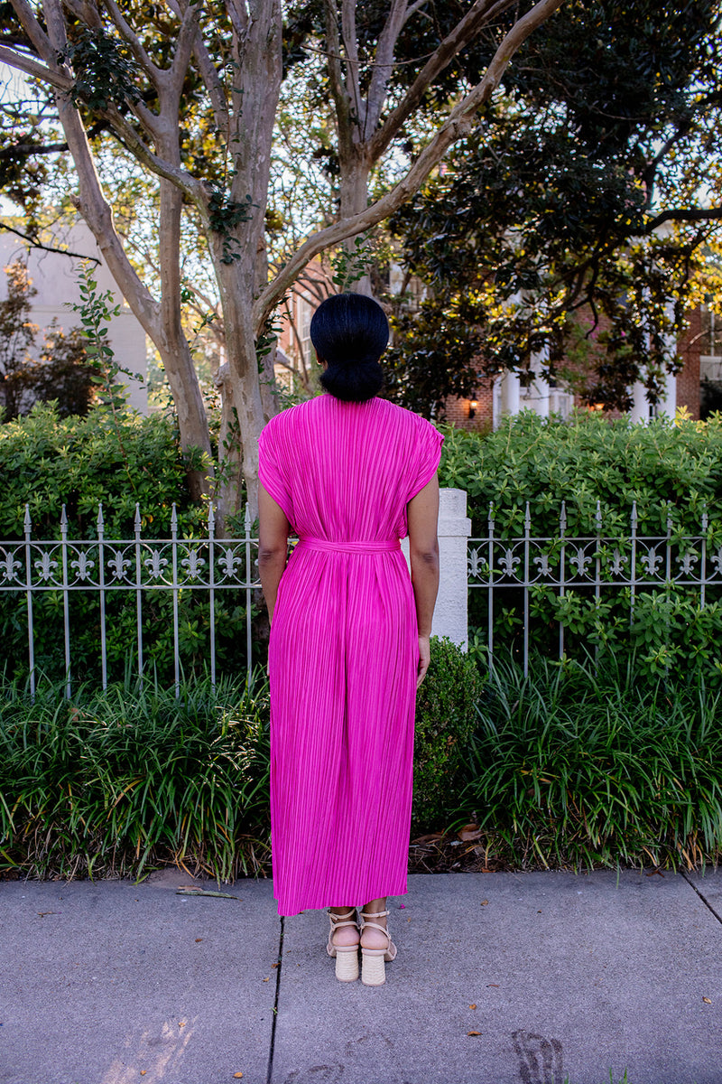 Positano Dress in Fuchsia