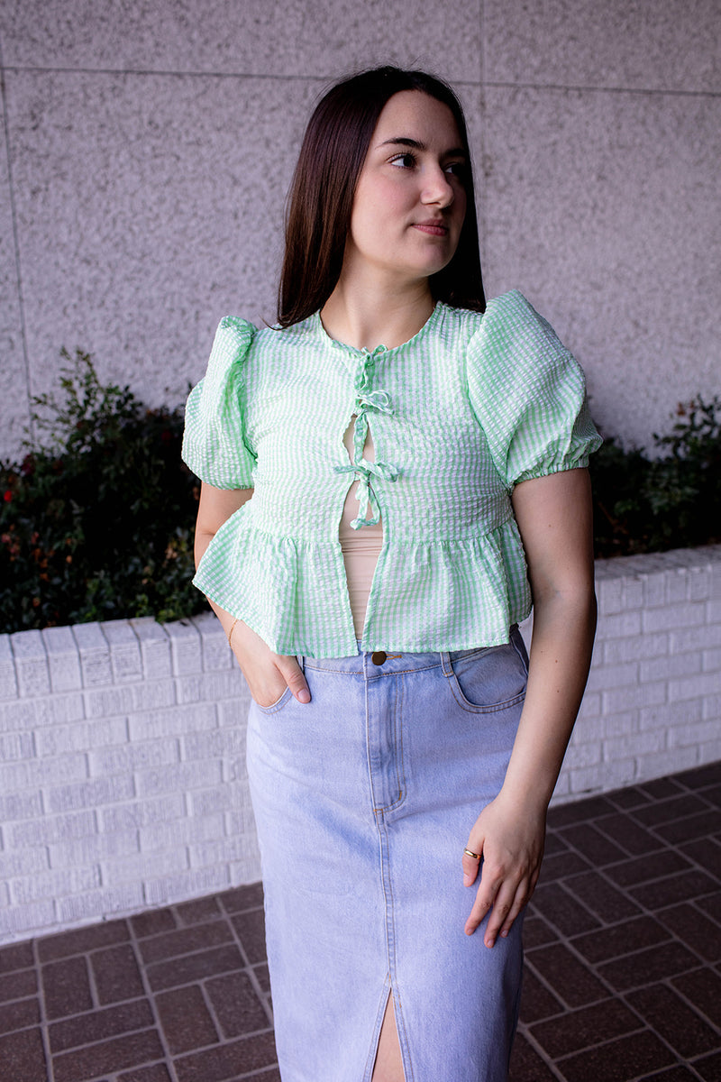 Eliza Peplum in Gingham