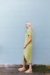 Olivia Casual Dress in Pale Olive
