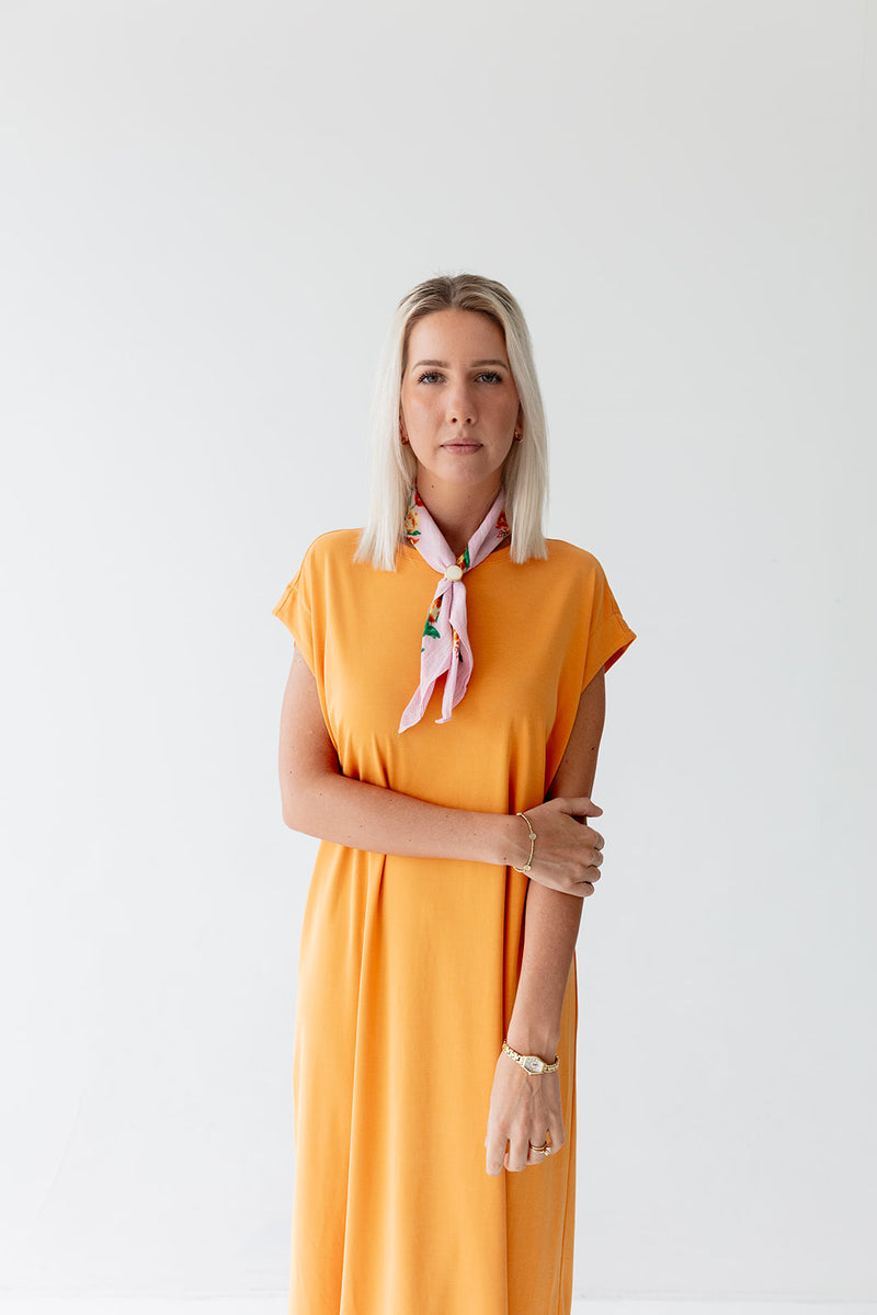 Isa Dress in Citrus Orange