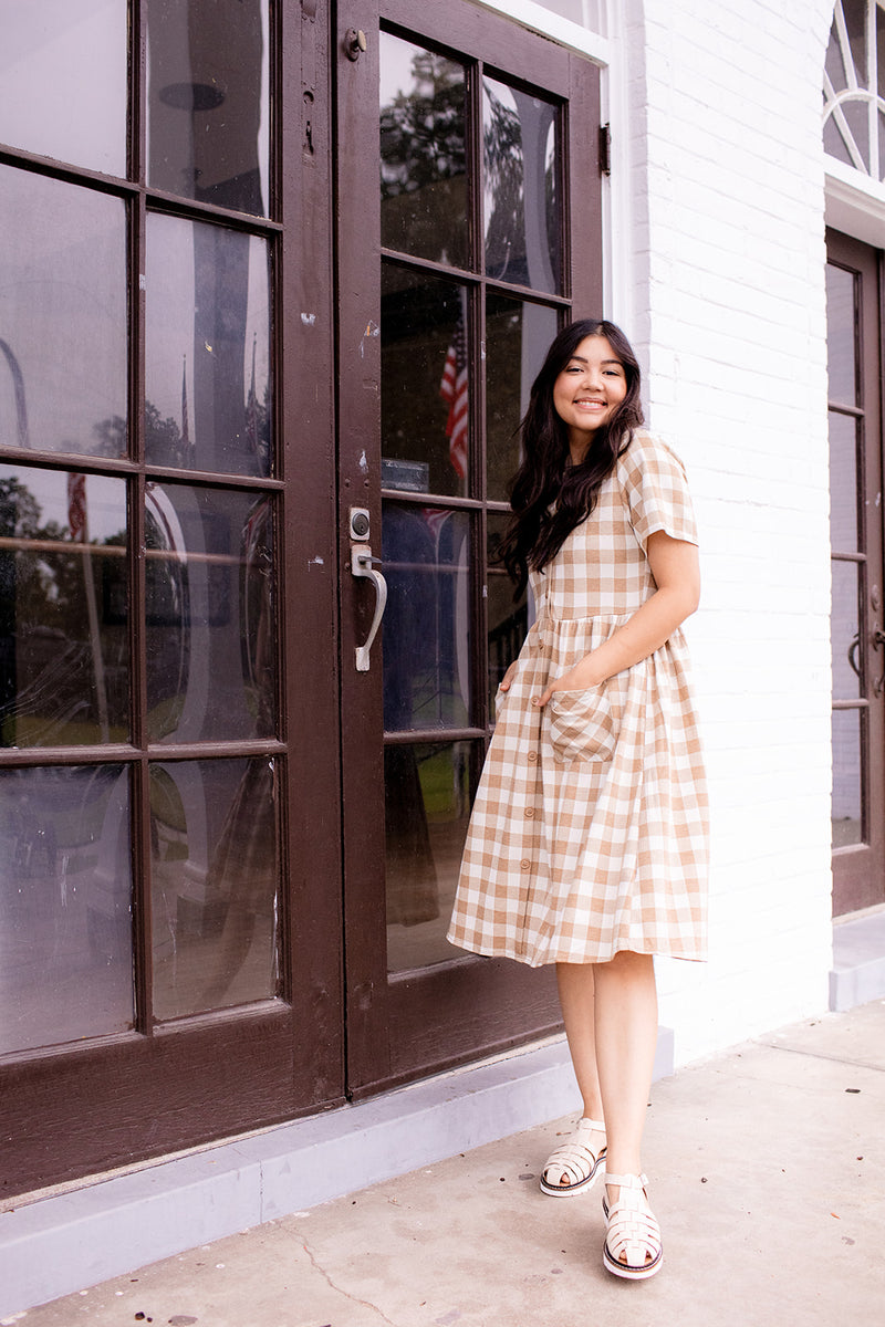 Lenore Dress in Sand