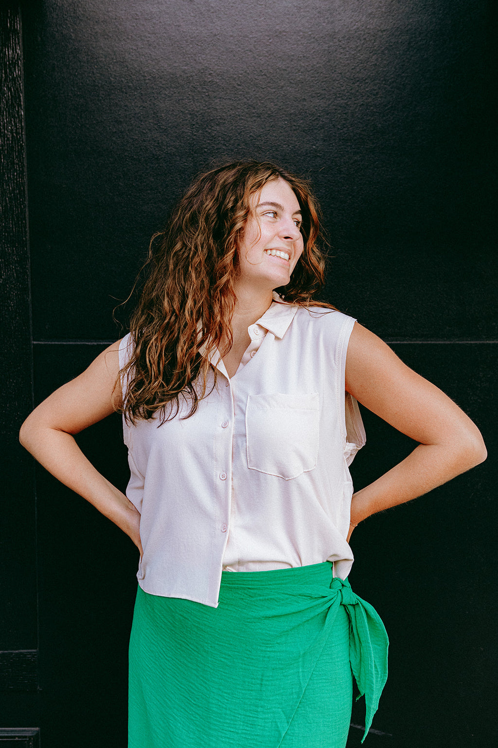 Portia Top in Almond