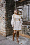 Aspen Quilted Dress in Creme