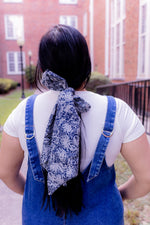 Leto Navy hair scarf