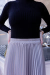 Luella Pleated Skirt in Siver