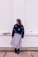 Lola Bow Sweater in blue