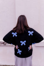 Lola Bow Sweater in blue