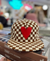 Checkered Heart Hat
