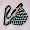 Ellie Checkered Belt Bag In Black