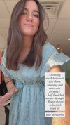 Blue Skies Flutter Sleeve Dress