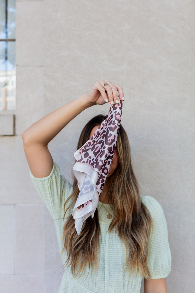 Leopard Animal Silk Bandana