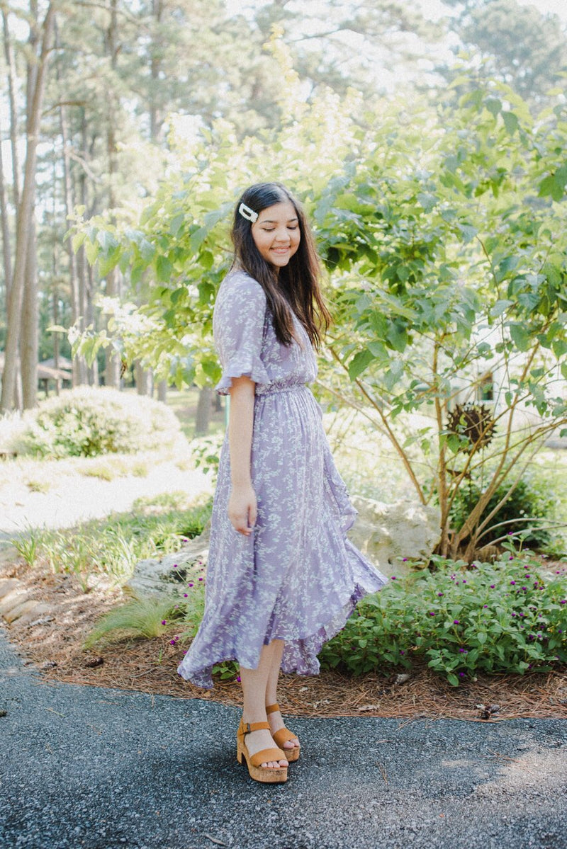 *RESTOCKED* The Clara High-Low Dress in Lavender