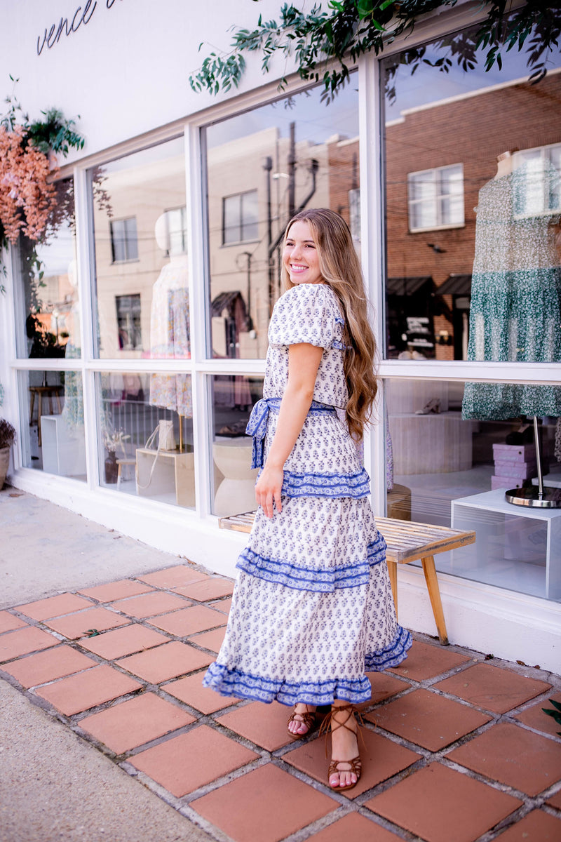 Linder Skirt Set in Blue