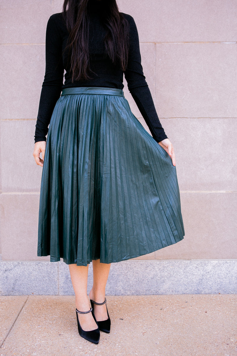 Kendall Skirt in Hunter Green
