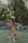 Theodore Embroidered Maxi in Rust